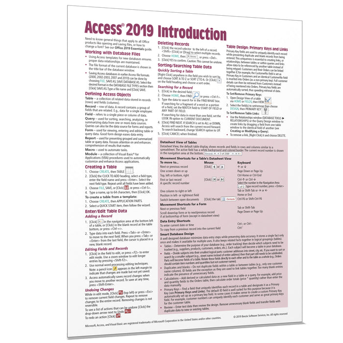 access 2016 quick reference guide