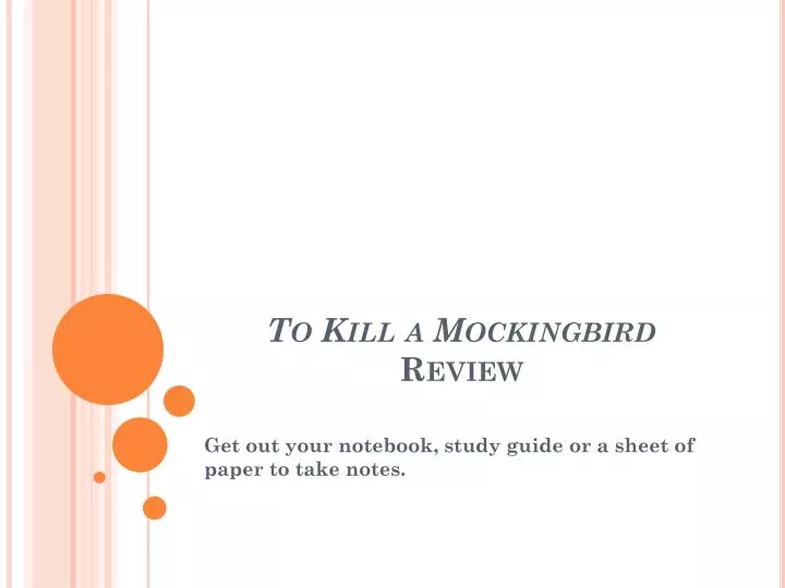 how to kill a mockingbird study guide